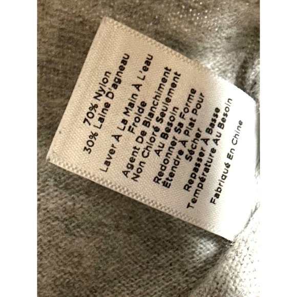 Talbots gray pullover Lambswool mix sweater - Picture 7 of 8